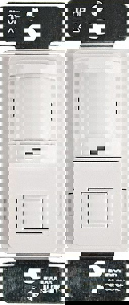 Motion Sensing Wall Switches; Switch Type: Occupancy Sensor ; Sensor Type: Infrared ; Coverage (Sq. Ft.): 980 ; Adjustment Type: Manual Delay ; Color: White ; Recommended Environment: Indoor